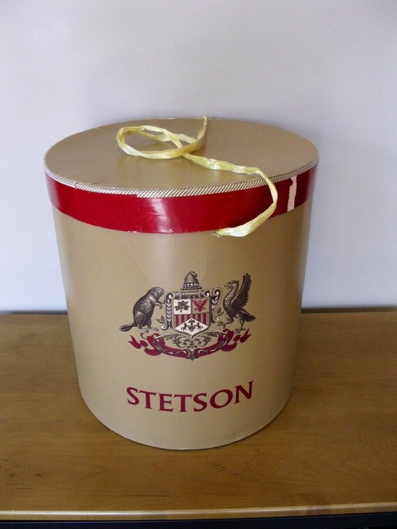 EXTRA LARGE STETSON hat box 13 1/2 high mens double