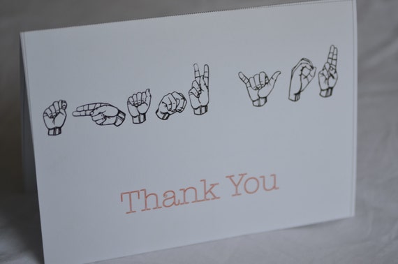 thank you card in american sign language asl