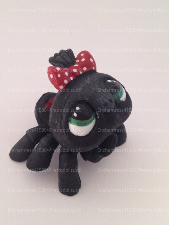 Custom Littlest Pet Shop Toy OOAK LPS Dottie the Black Widow