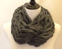 Popular items for arm knit scarf on Etsy