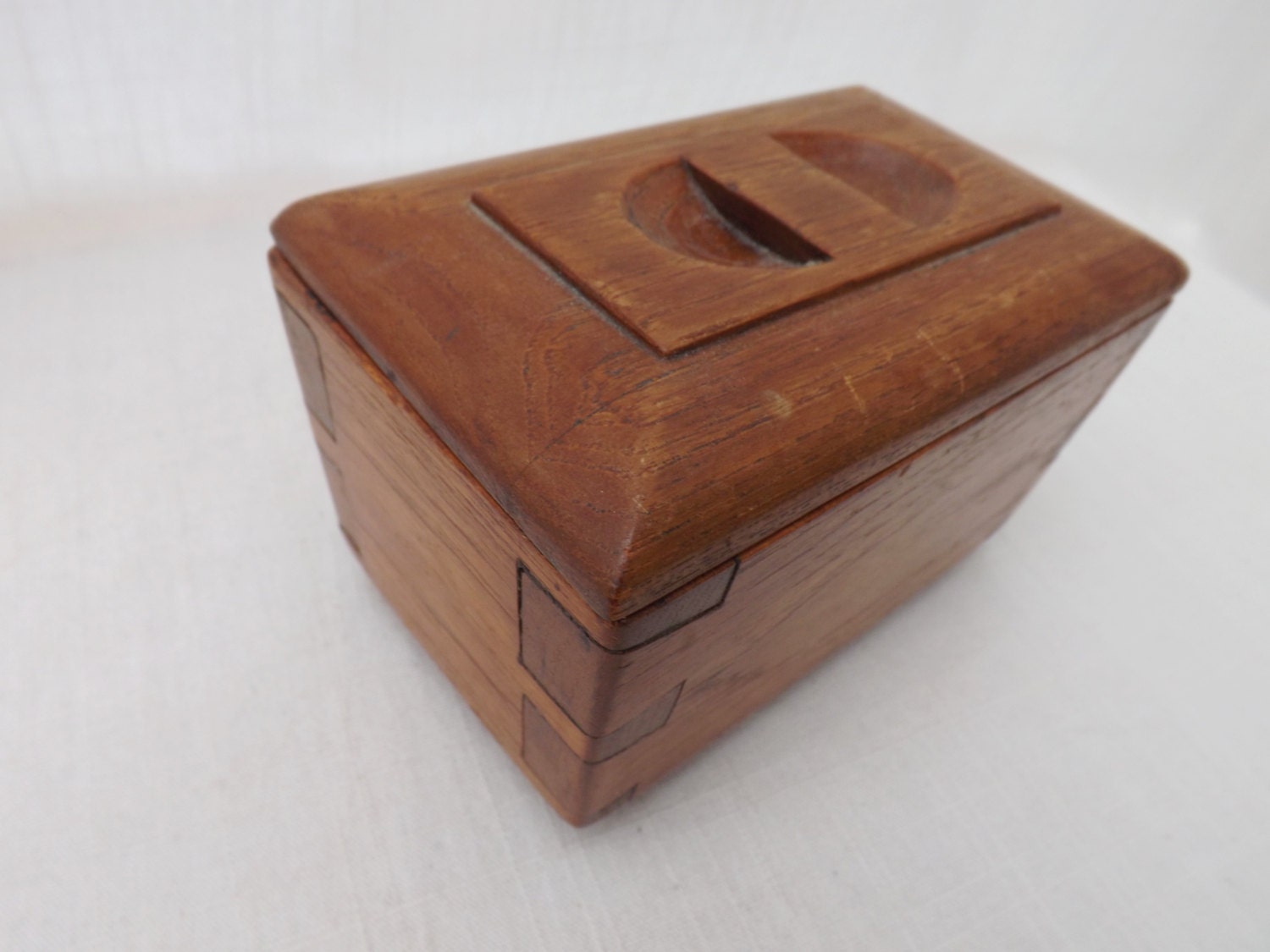 SALE Antique Wooden Tobacco Cigar Cigarette Storage Box by GreenVi