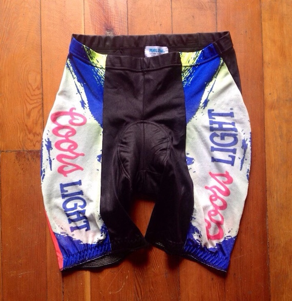 Vintage Coors Light Spandex Bike Shorts by YuckVintage on Etsy