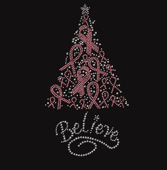 Believe Christmas Tree Breast Cancer by WestCoastRhinestone2