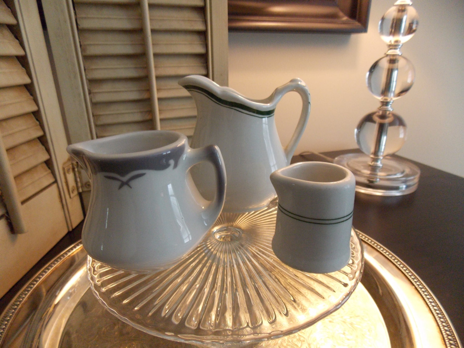 Vintage Restaurant Ware Creamers Trio of Creamers in