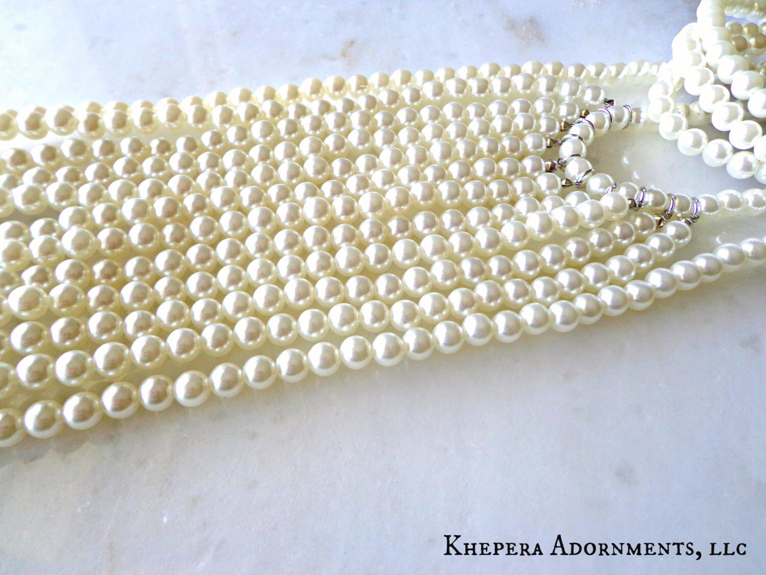 Glass Pearl Body Beads Body Pearls Body Chain by KheperaAdornments