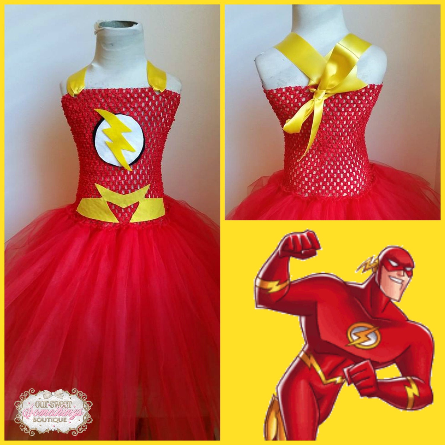 The Flash Super Hero Inspired Tutu Dress by OurSweetSomethings4U