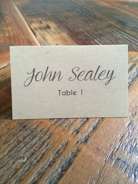 Custom Folded Place Cards