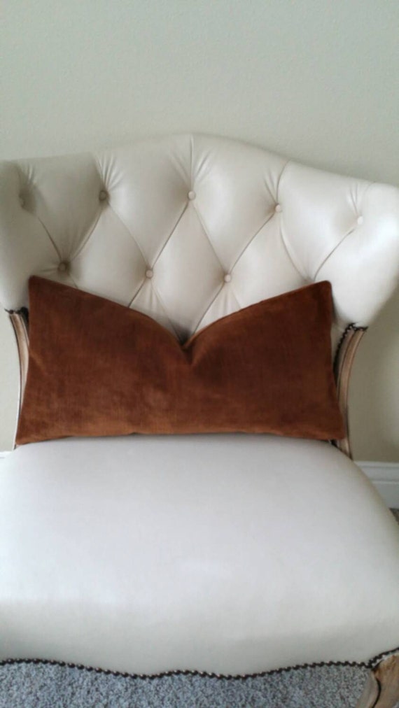 Dark Rust Velvet Pillow Cover