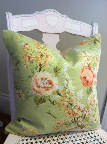 Shabby Chic Roses Flower Pillow English Garden Downtown Abbey