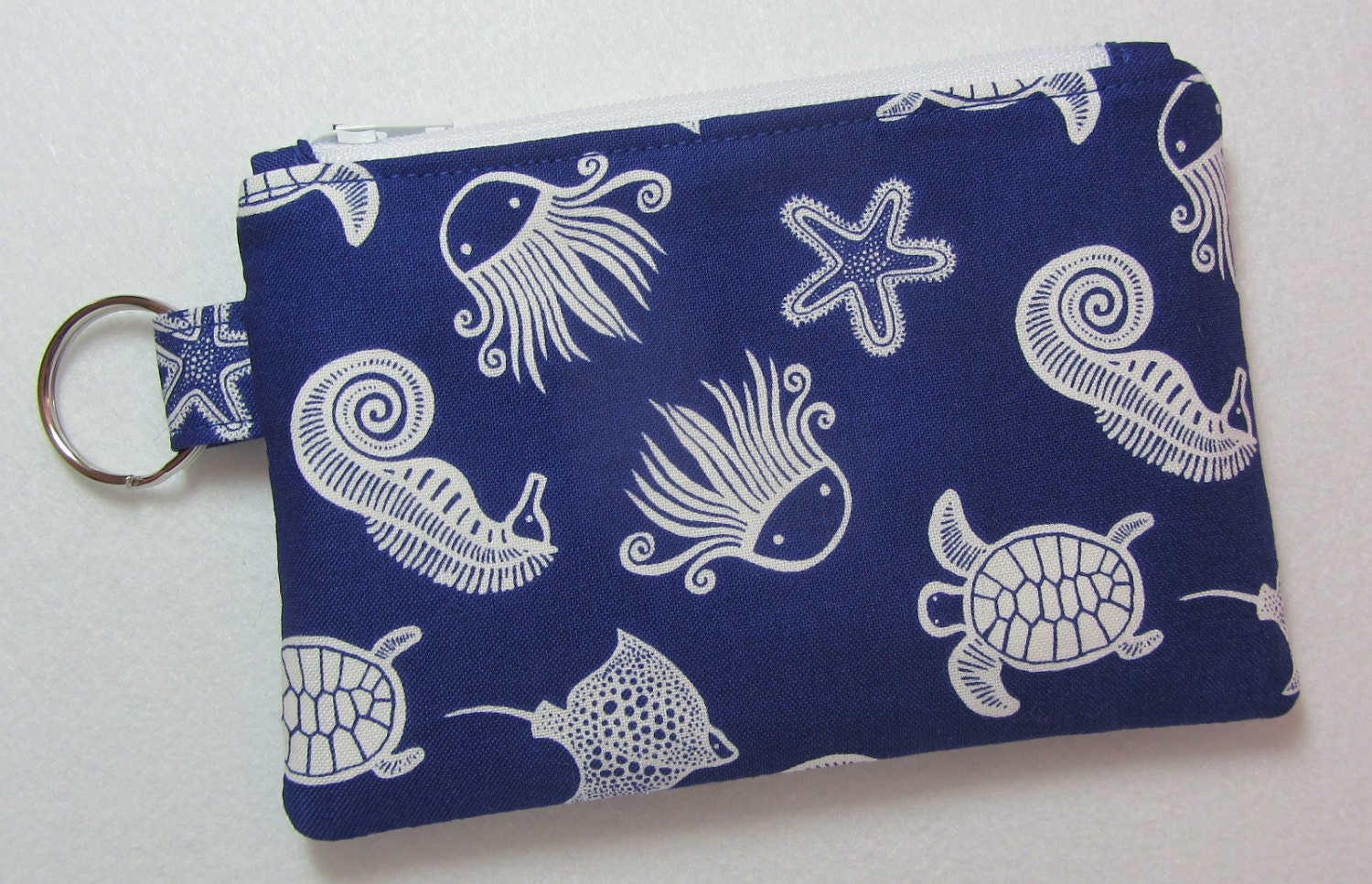 Nautical / Ocean Keychain ID Wallet Student Teacher Work ID