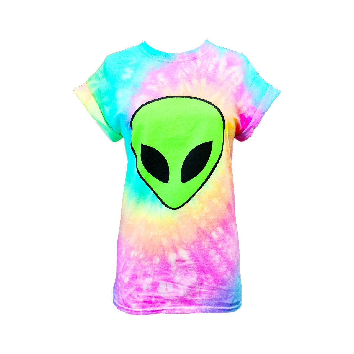 tie dye alien shirt