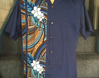 Men's Polynesian Tribal Shirt. Made in Hawaii.