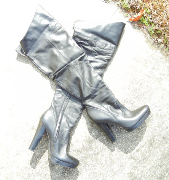 jessica simpson black high heel boots