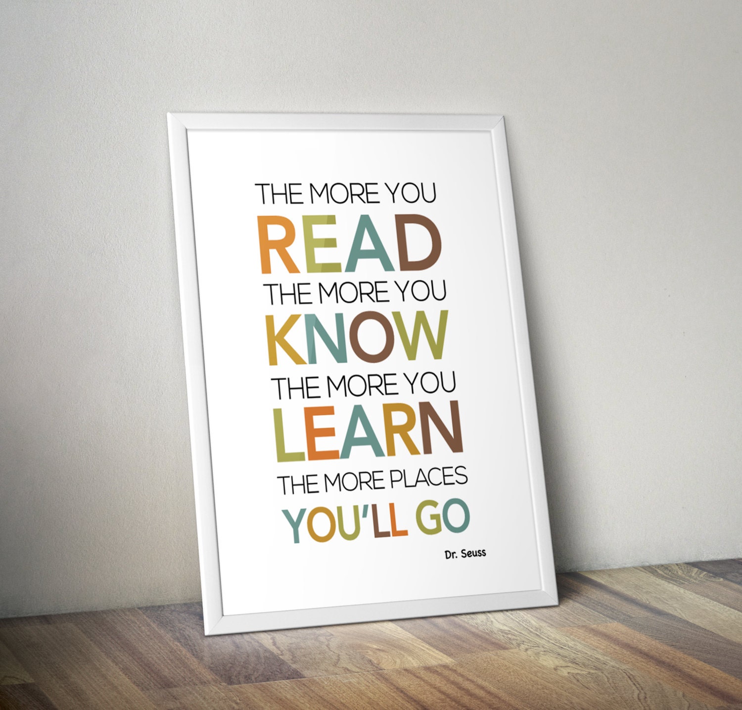 Dr. Seuss Poster The more you read poster Children's Art