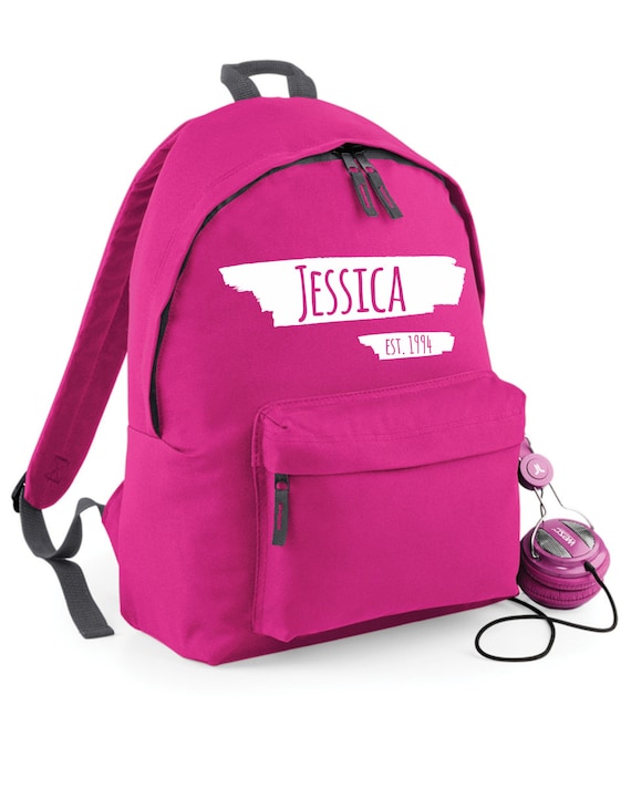 Items similar to Personalised School Bags with ANY NAME & YEAR on Etsy