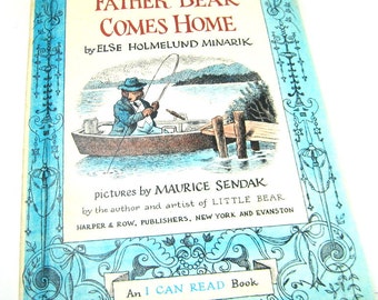Vintage Children's Book 1959- Father Bear Comes Home by Else Holmelund Minarik, Pictures by Maurice Sendak, an I Can Read Book