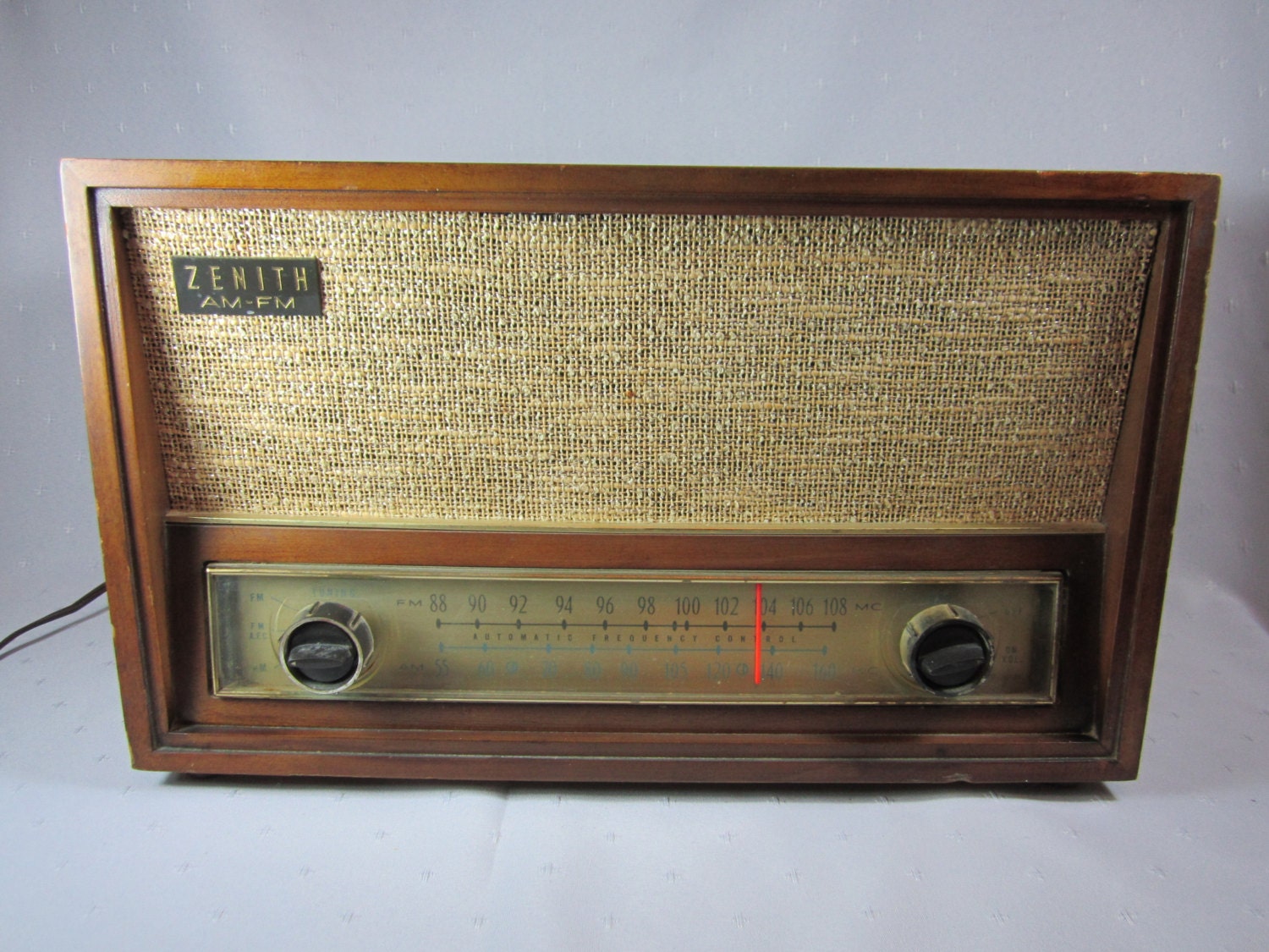 Zenith am / fm Radio Vintage Tube Type Radio Zenith Table Top