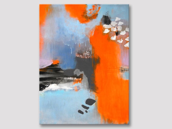 Original fine art abstract painting modern art acrylic