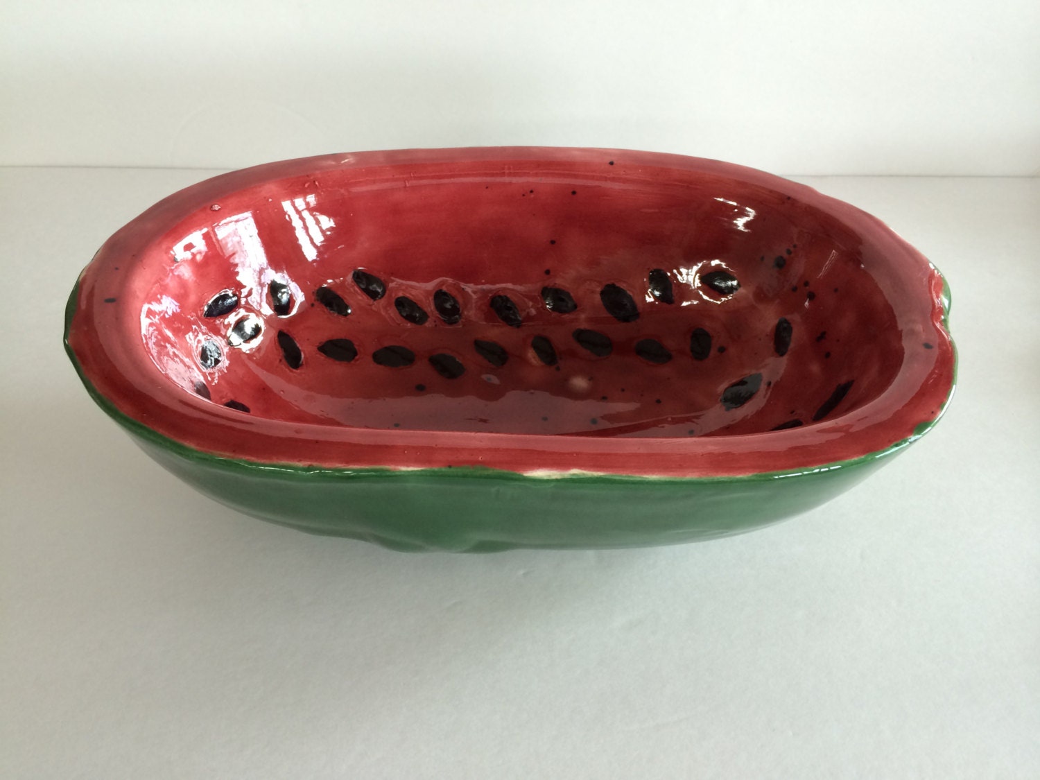 Vintage Watermelon Bowl / Charming Bright Fruit Serving Piece in ...