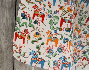 Swedish Horse Kitchen Towel Dala Horse Tea Towel Scandinavian Folk Art Dish Towel Dala Horse Towel Gift For Horse Lover Christmas Gift