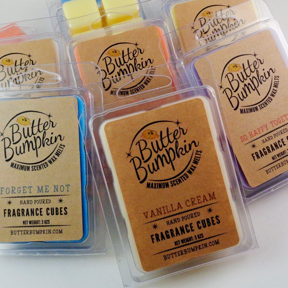 3 Pack Scented Wax Cubes Highly Fragrant Wax by ButterBumpkin