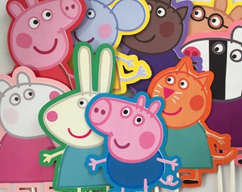 x10 Peppa Pig and Friends Inspired Centerpieces