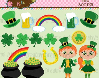 40% off St Patricks Day Digital Clip Art Instant Download