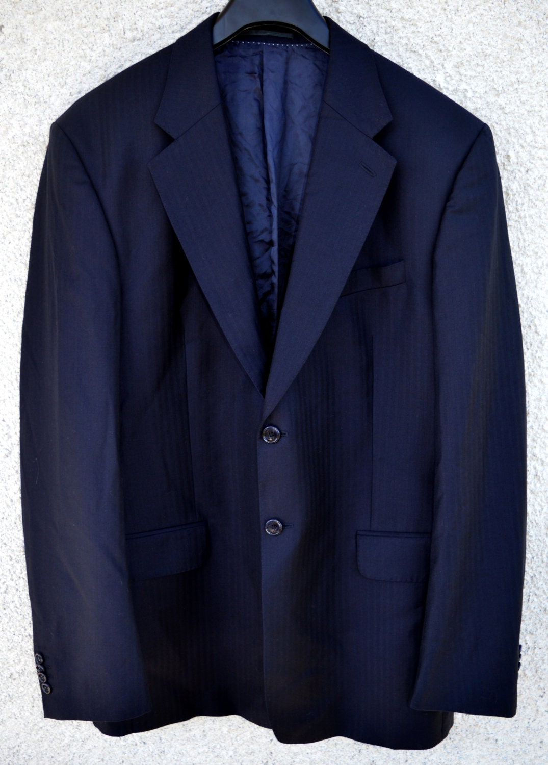 Vintage Vitale Barberis Canonico Super 100s wool navy blue blazer ...