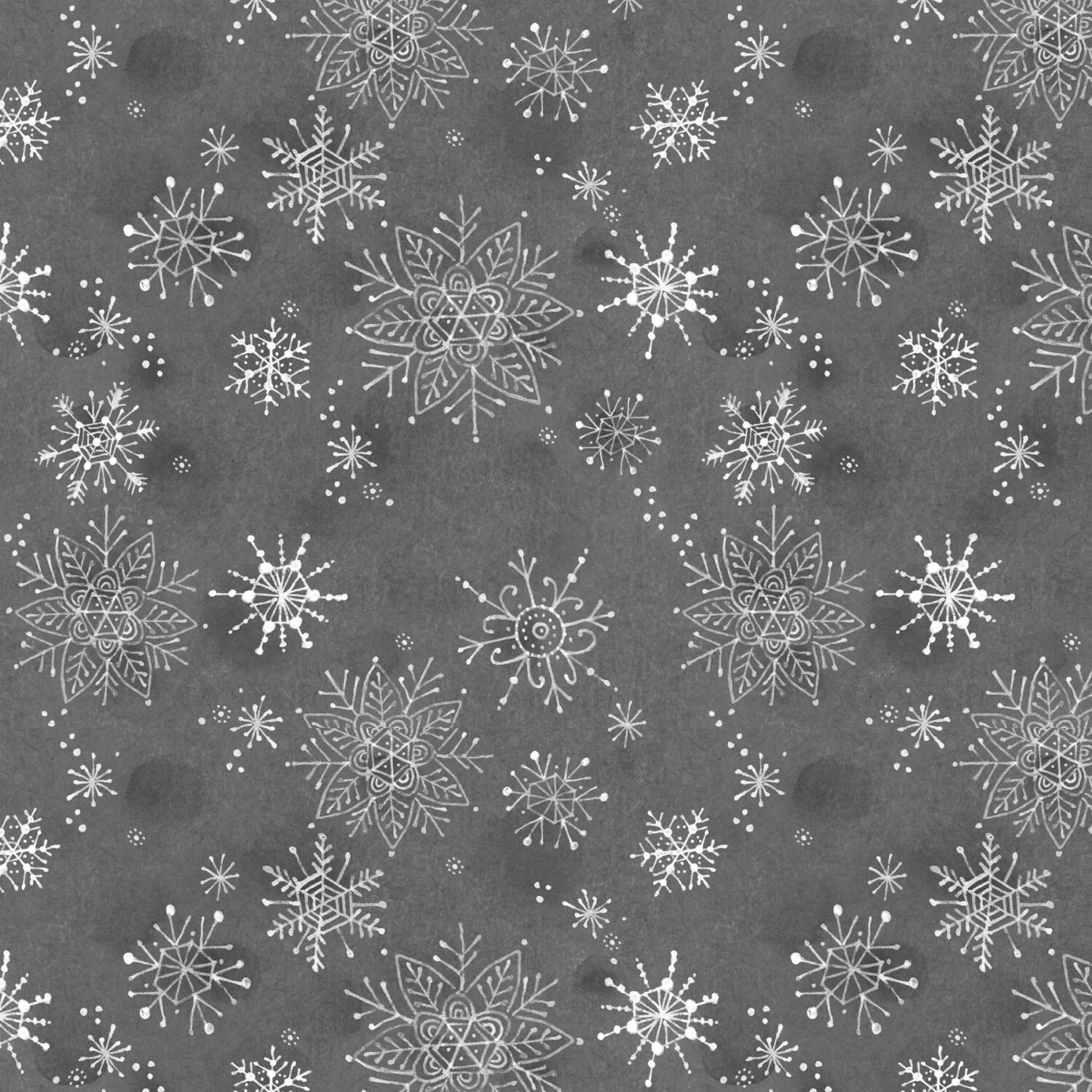 Christmas Fabric/ Gray with White by ChristmasJul on Etsy