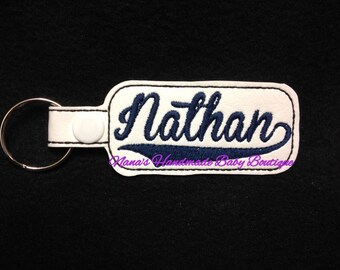 Nathan - In The Hoop - Snap/Rivet Key Fob - DIGITAL EMBROIDERY DESIGN