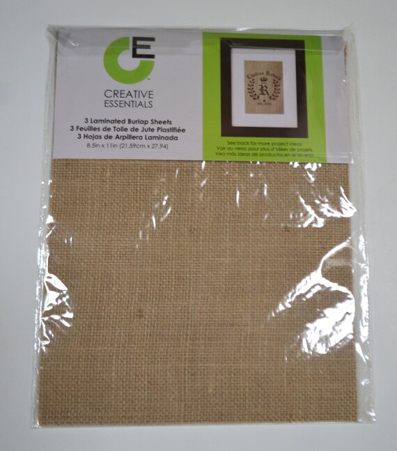 Laminated Burlap Sheets Creative Essentials by