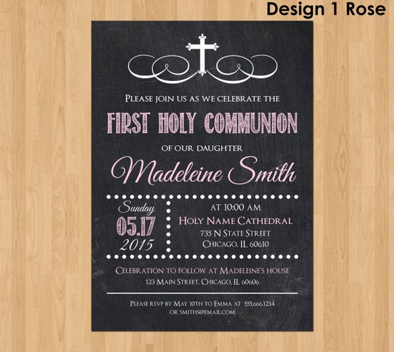 First Communion Invitation Girl First Communion Invitations