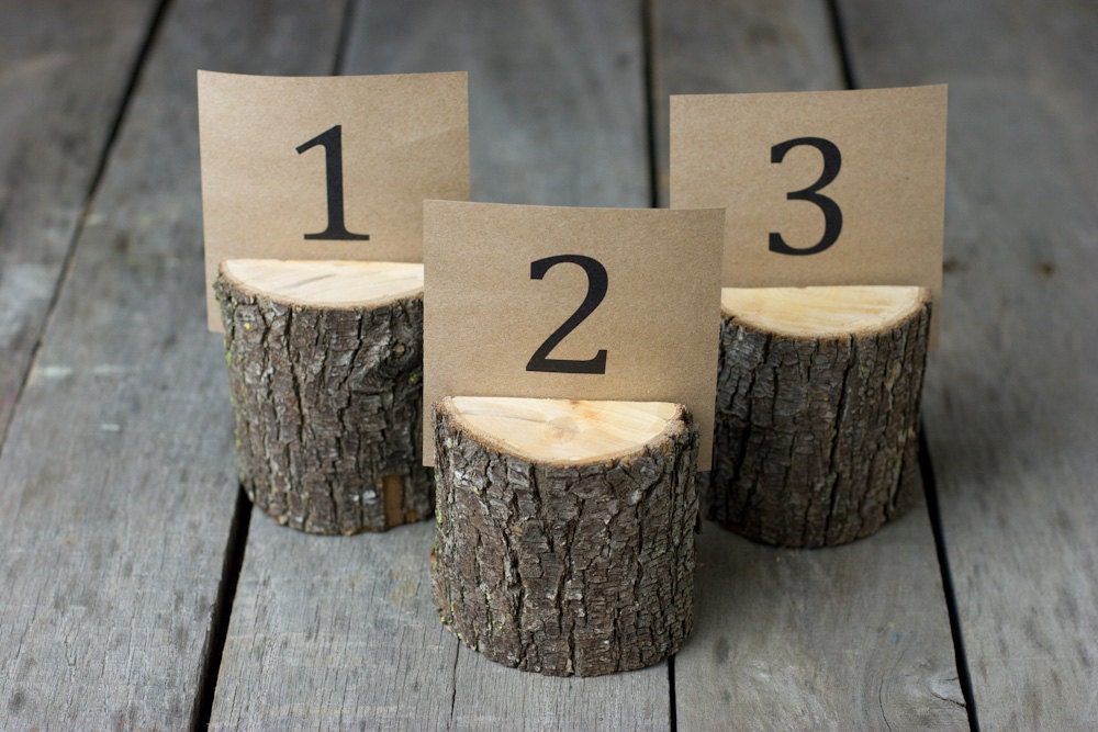 country rustic wedding table numbers by thepinkbunnyweddings