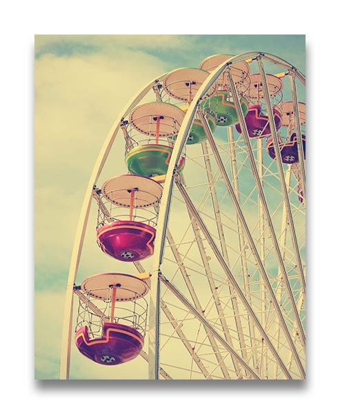 Ferris Wheel Nursery Art Old Carnival Nursery Print Child Baby Art Prints Vintage Fair Circus Antiqu