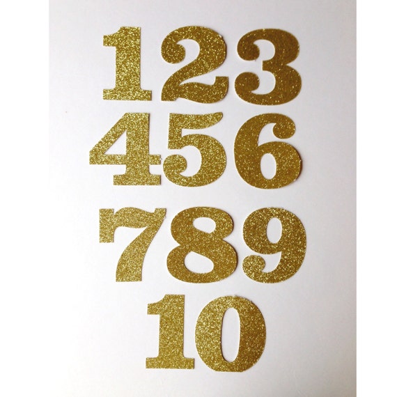 items similar to large glitter card number stickers 1 10
