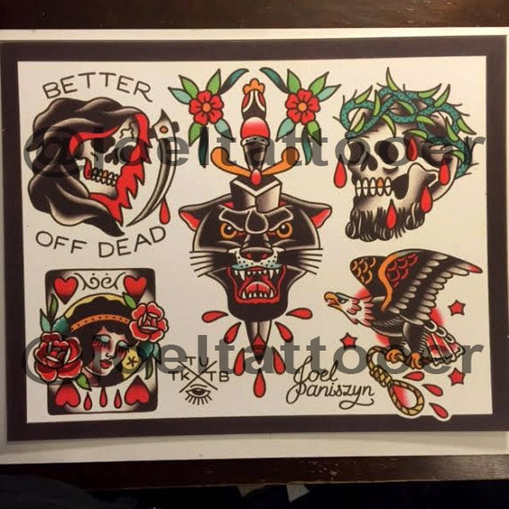 Panther Dagger Flash Sheet by JoelJaniszynHandmade on Etsy