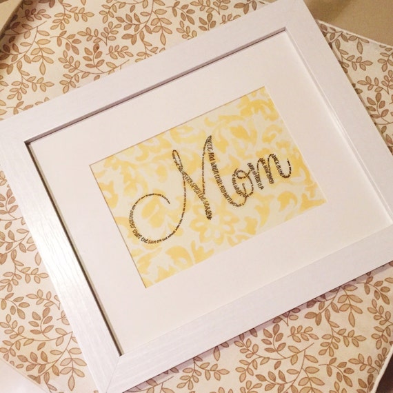 Custom Made Mom Wall Frame Insert For Mother's Day