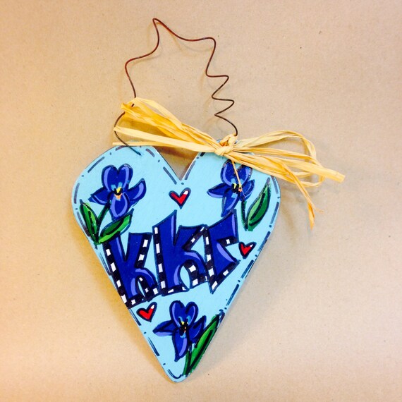 Kappa Kappa Gamma Heart Wire Door Hanger