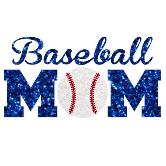 Glitter Baseball Mom Iron On Glitter Baseball Heat Transfer