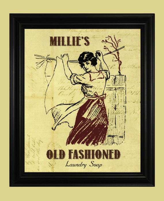 Laundry Room Art Print Old Fashioned Laundry Soap Sign