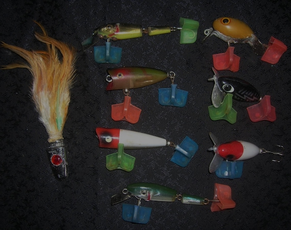 Items Similar To Seven (7) Vintage FISHING LURES, One JIG, Some Marked ...