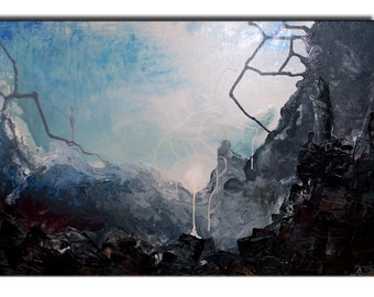 Acrylic, abstract painting, Original Art by AG: "GIPFEL", Gallery of modern & contemporary Art The Artmakers