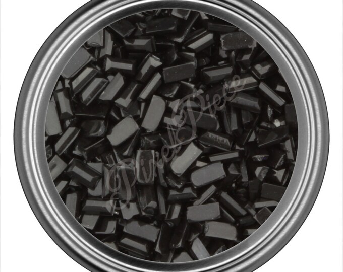 Black Rectangle Rhinestone Gems Flat Back Face Art Nail Art Scrapbook Phone Decoration 3mm