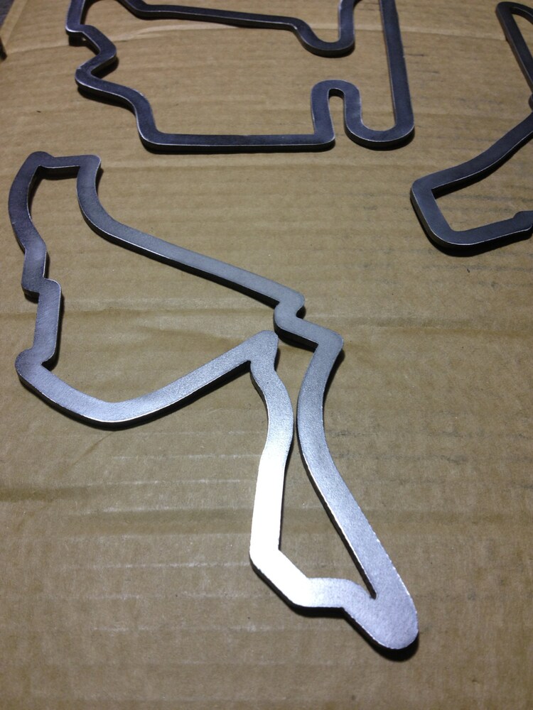 Race Track Wall Art. 4 to 12 inch. North American by PlasmaTracks