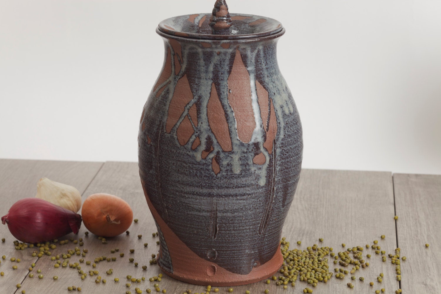 Ready to ship. Stoneware jar pottery jar by LivingEarthCeramics