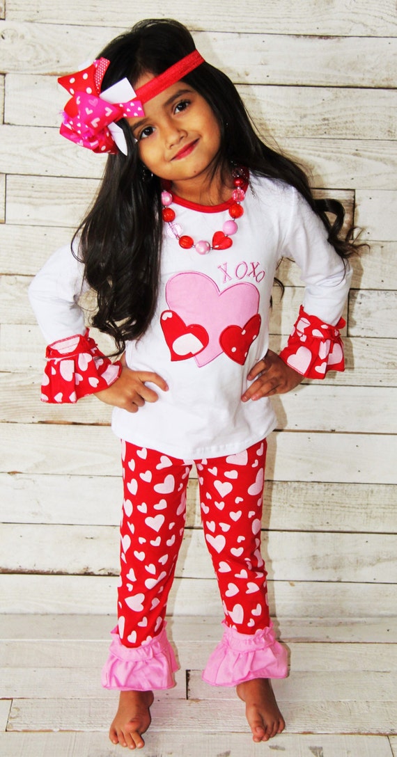 girls valentines day outfit gingham