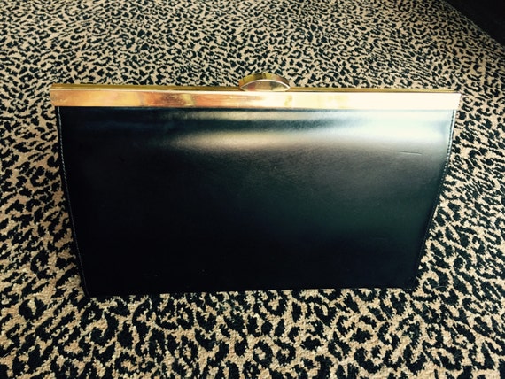 classic black clutch