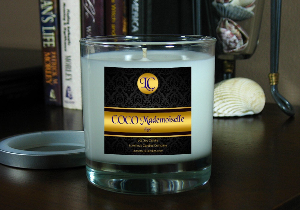 Chanel Coco Mademoiselle Type Hand Poured Soy Candle 8 oz