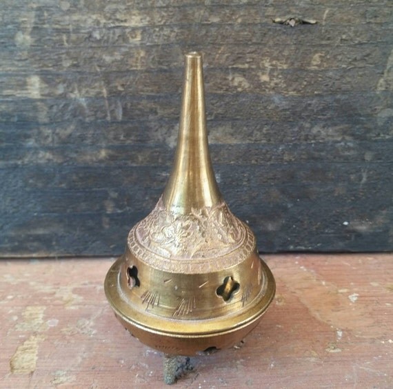 Small Vintage Cone Incense Burner Holder Home Decor Meditation