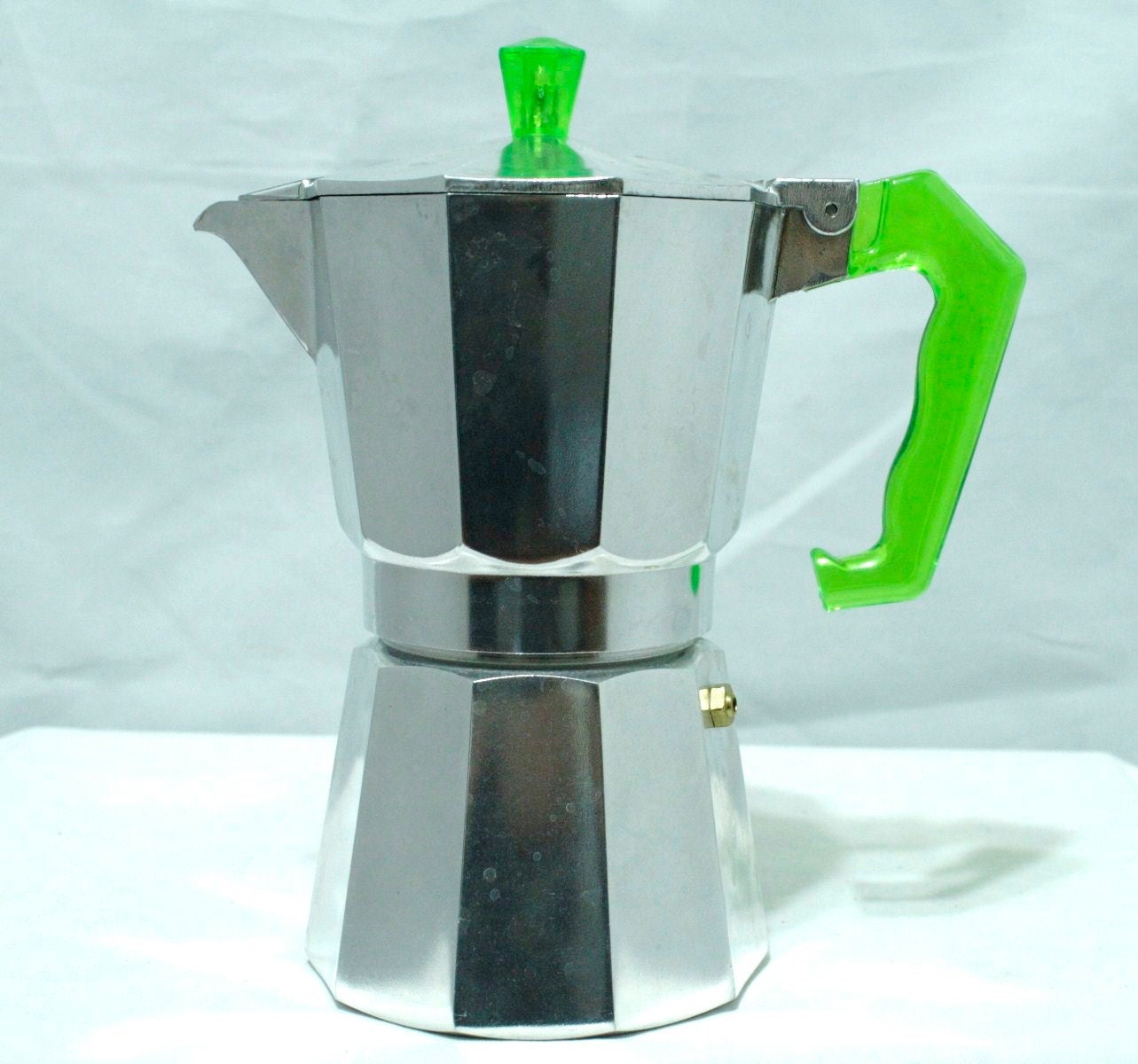 Retro Aluminum Espresso Maker Made in Italy By Pezzetti Green